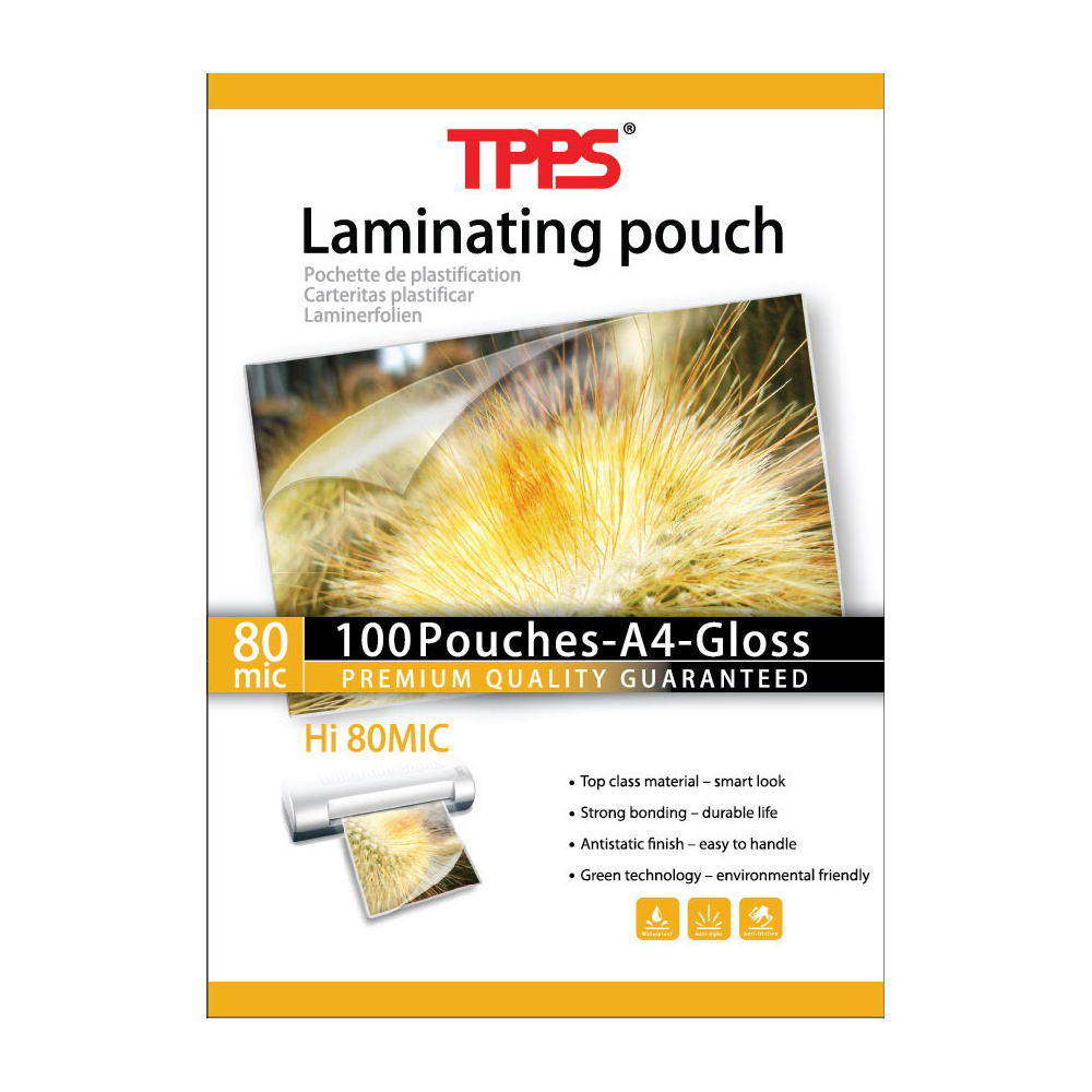 100 Pochettes De Plastification à Chaud Format A4 - Épaisseur 125 Microns - Transparent Brillant - Pour Documents, Photos, Menus
