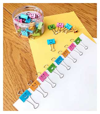 Clipsuri fete zambitoare D.RECT Smile, 48 buc/cutie