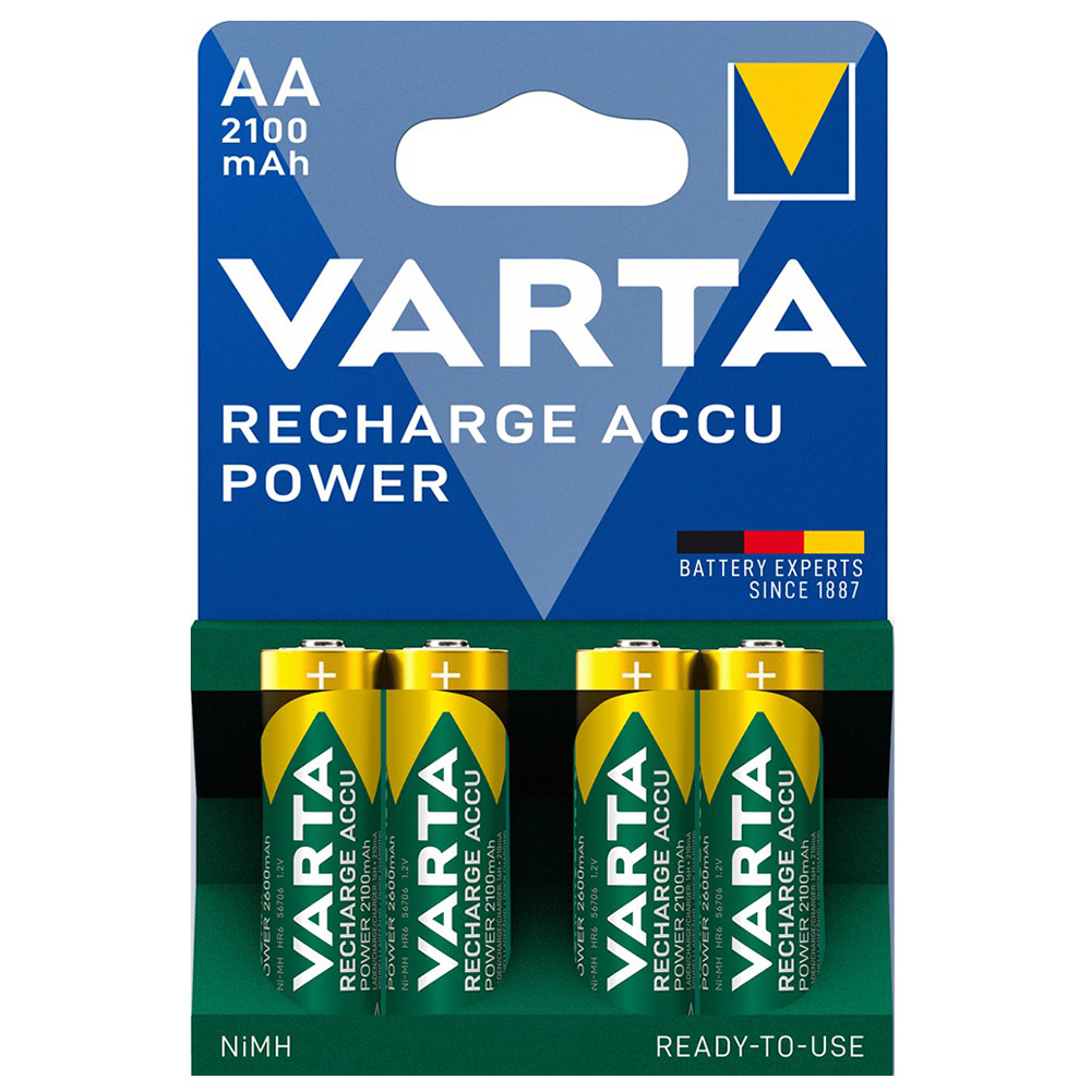 Acumulatori Ni-Mh 2100 mAh VARTA Rechargeable R6/AA, 4 buc/set