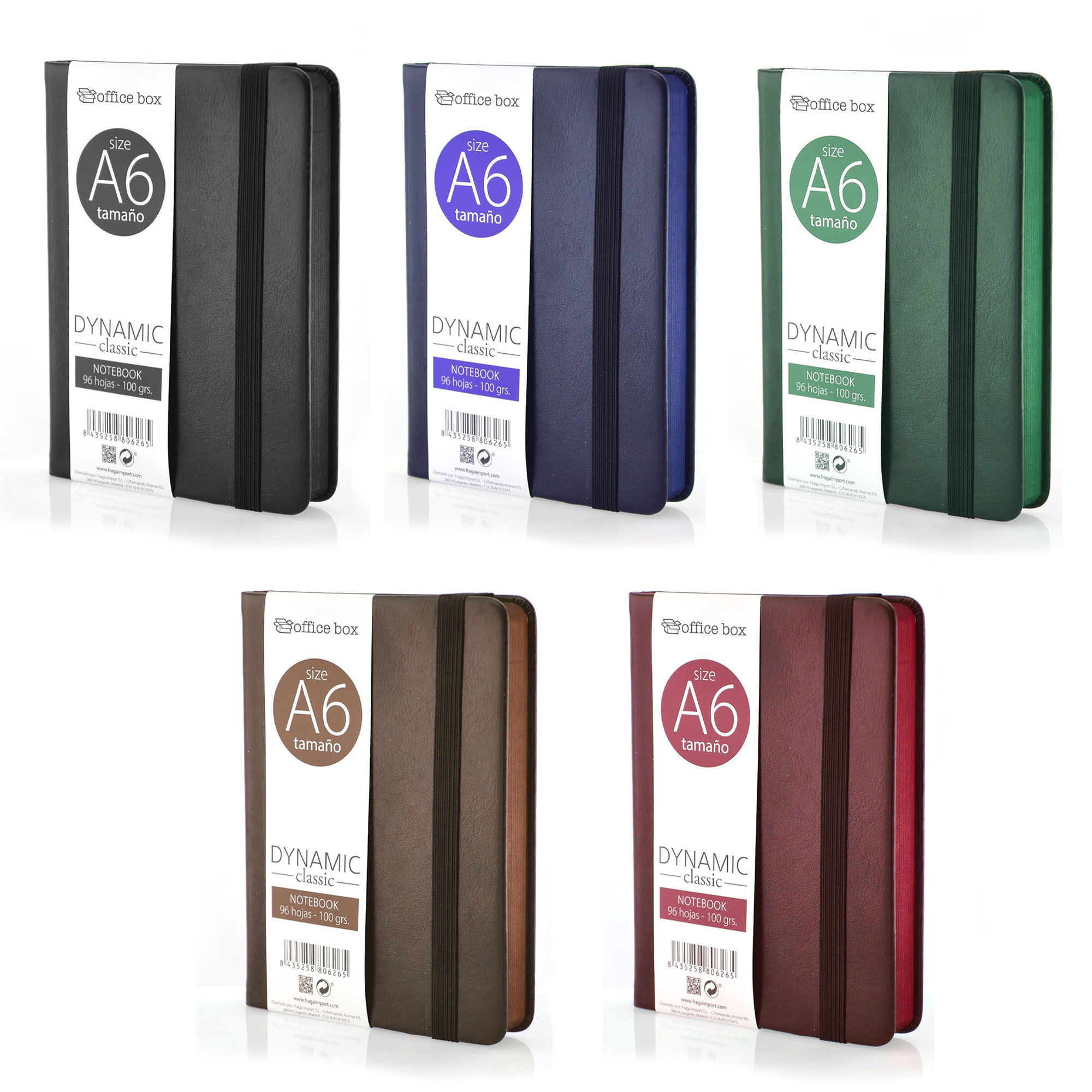 Carnet A6 cu elastic, 96 file, OFFICE BOX| Office Direct