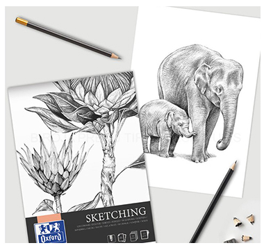 Bloc schite creion A3, 120 g/mp OXFORD Sketching, 50 file