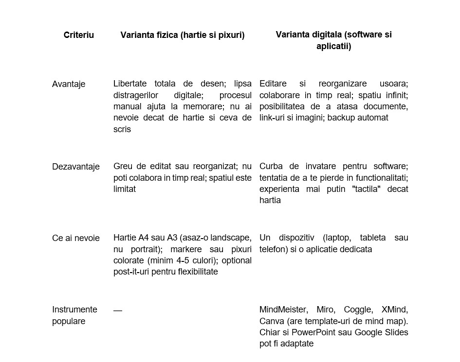 diagrama structura harta mentala cu plan program solutii si obiectiv - Office Direct