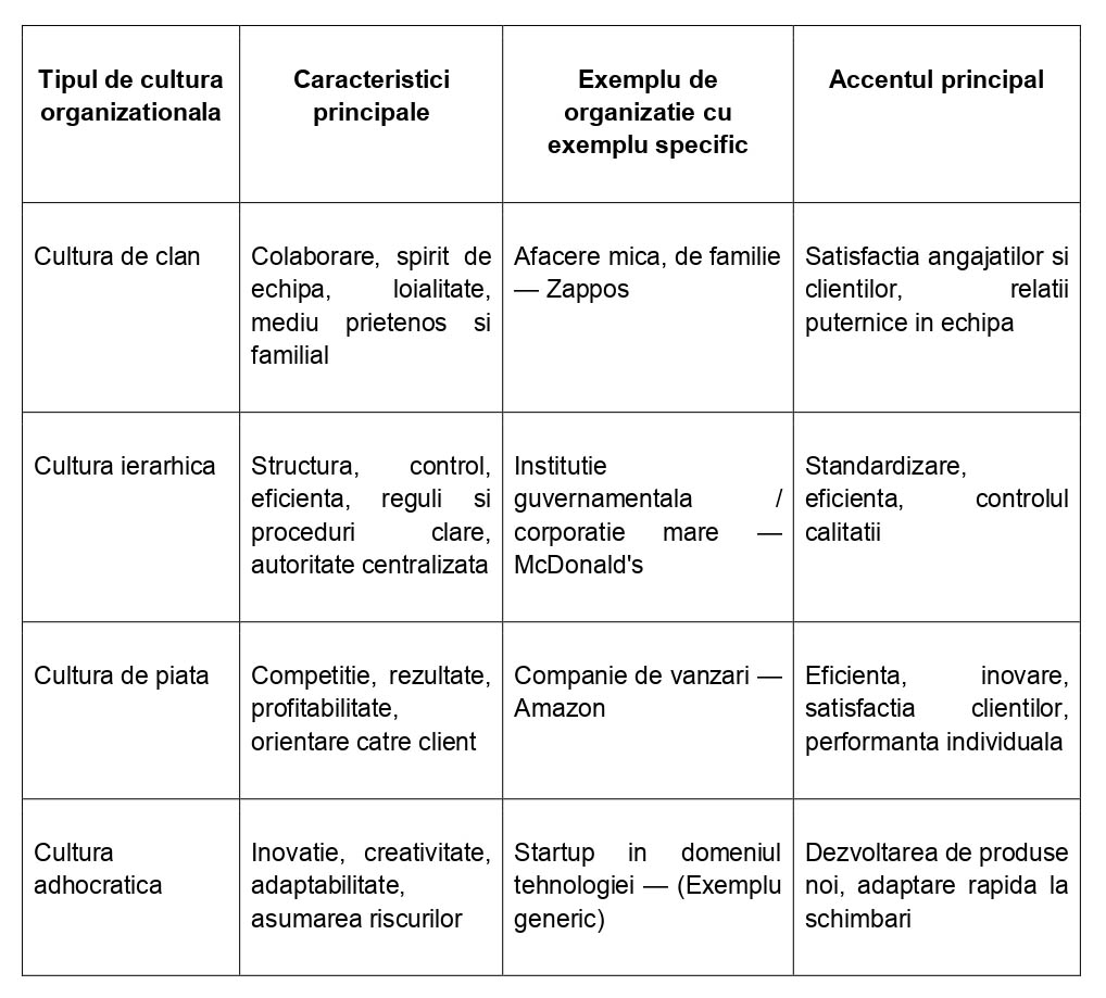 Cultura organizationala – Ce este, tipuri, elemente, exemple  - Office Direct