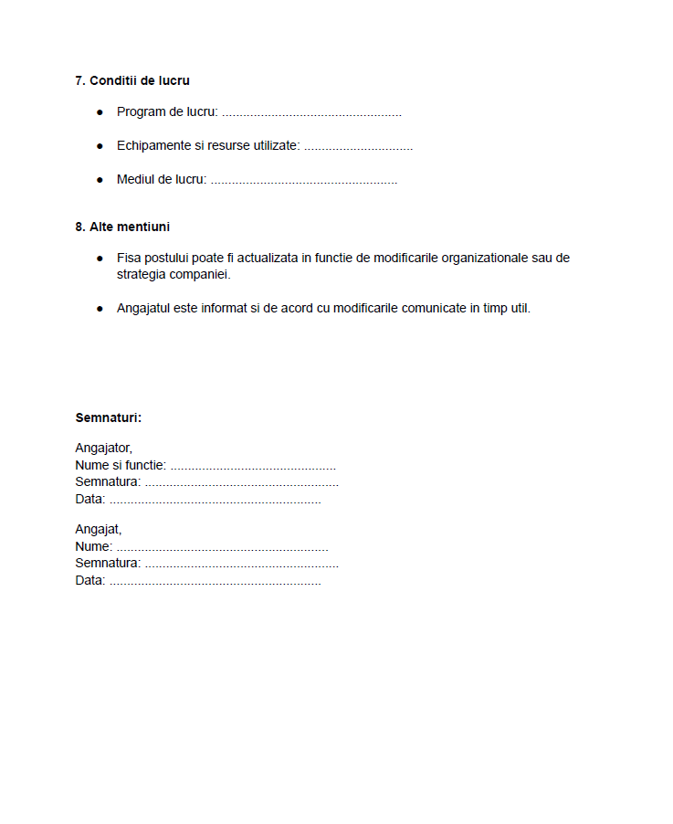 Fisa postului: definitie, redactare si exemple practice - Office Direct