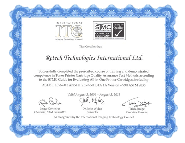 certificat Retech 