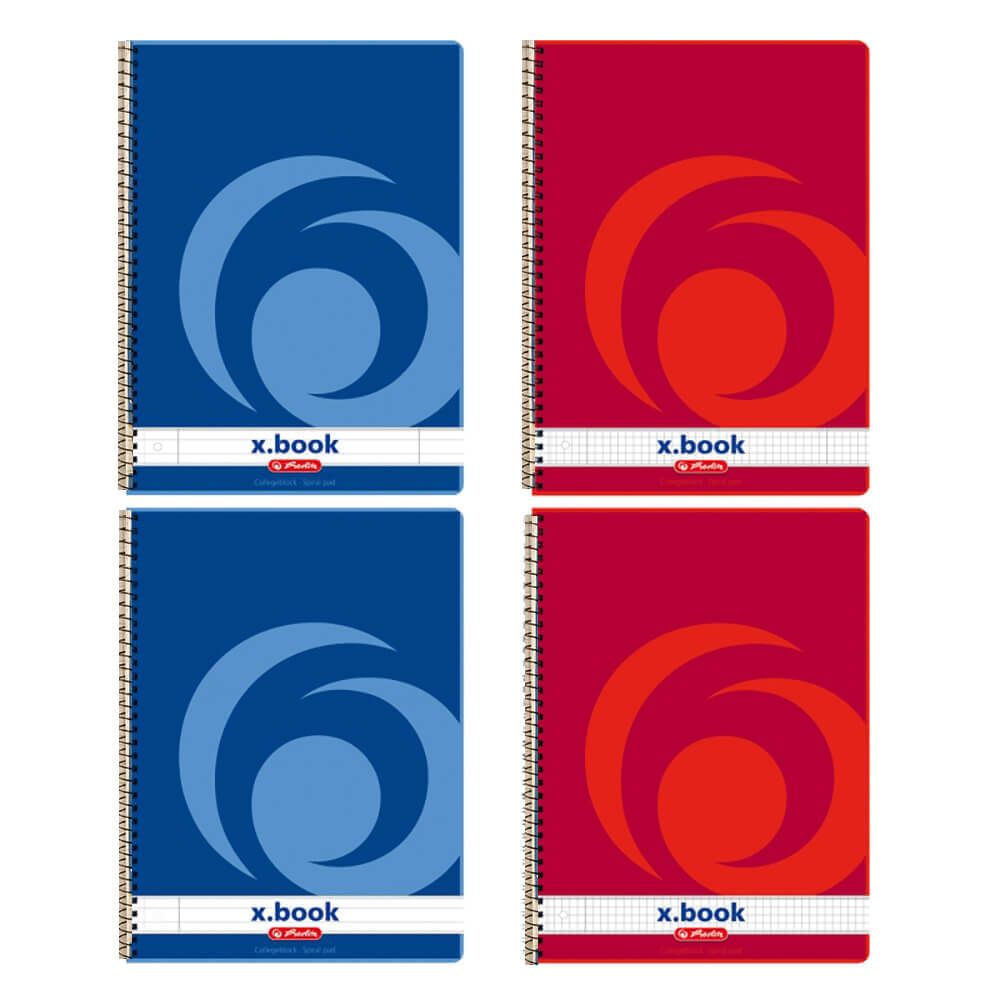 kurry NO BORDER 4MEN Paper Version カリー Caiet spirala A4, 80 file, HERLITZ X.Book - Office Direct