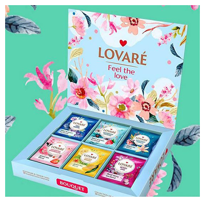Ceai 6 arome LOVARE Bouquet, 30 plicuri/cutie