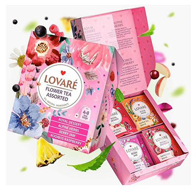 Ceai 4 arome LOVARE, 32 plicuri/cutie Ceai 4 arome LOVARE, 32 plicuri/cutie