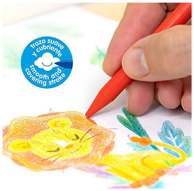 Creioane cerate MILAN Plastipastel, 12 culori/set