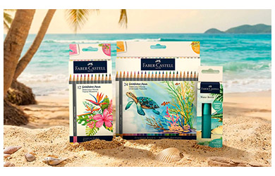 Creioane acuarela FABER-CASTELL Goldfaber Aqua Tropical Blossom, 12 buc/set Creioane acuarela FABER-CASTELL Goldfaber Aqua Tropical Blossom, 12 buc/set