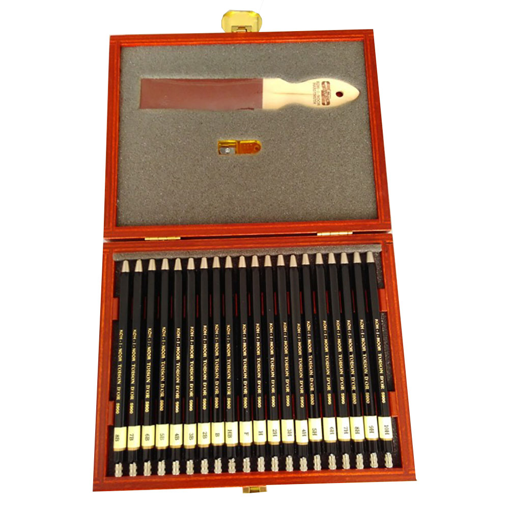 Set Creioane 2 Mm KOH I NOOR Toison D Or 5900 22 Piese cutie Lemn set-creioane-2-mm-koh-i-noor-toison-d-or-5900-22-piese-cutie-lemn