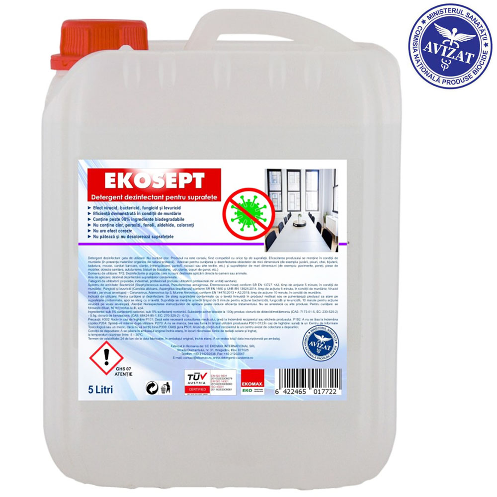 Dezinfectant pentru suprafete EKOSEPT, 5 L | Office Direct