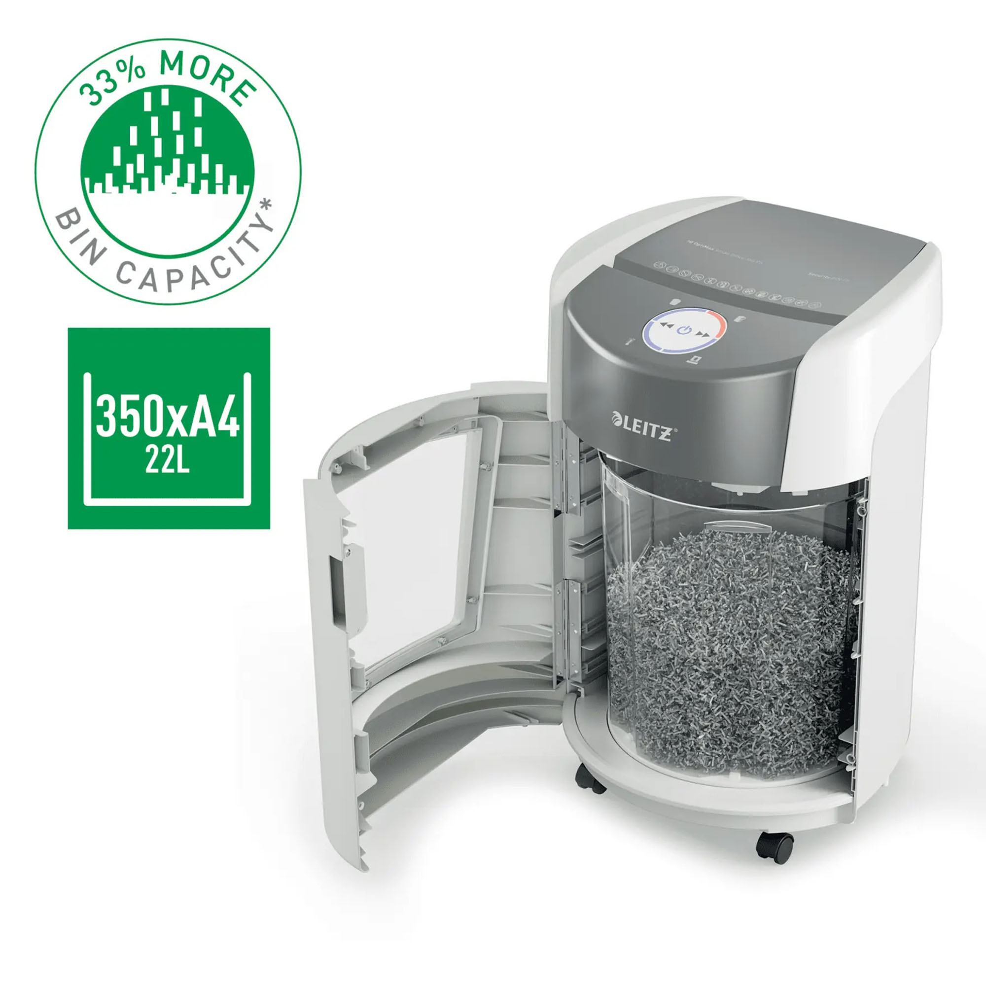 Distrugator documente micro cross-cut LEITZ IQ OptiMax Small Office 350 Distrugator documente micro cross-cut LEITZ IQ OptiMax Small Office 350