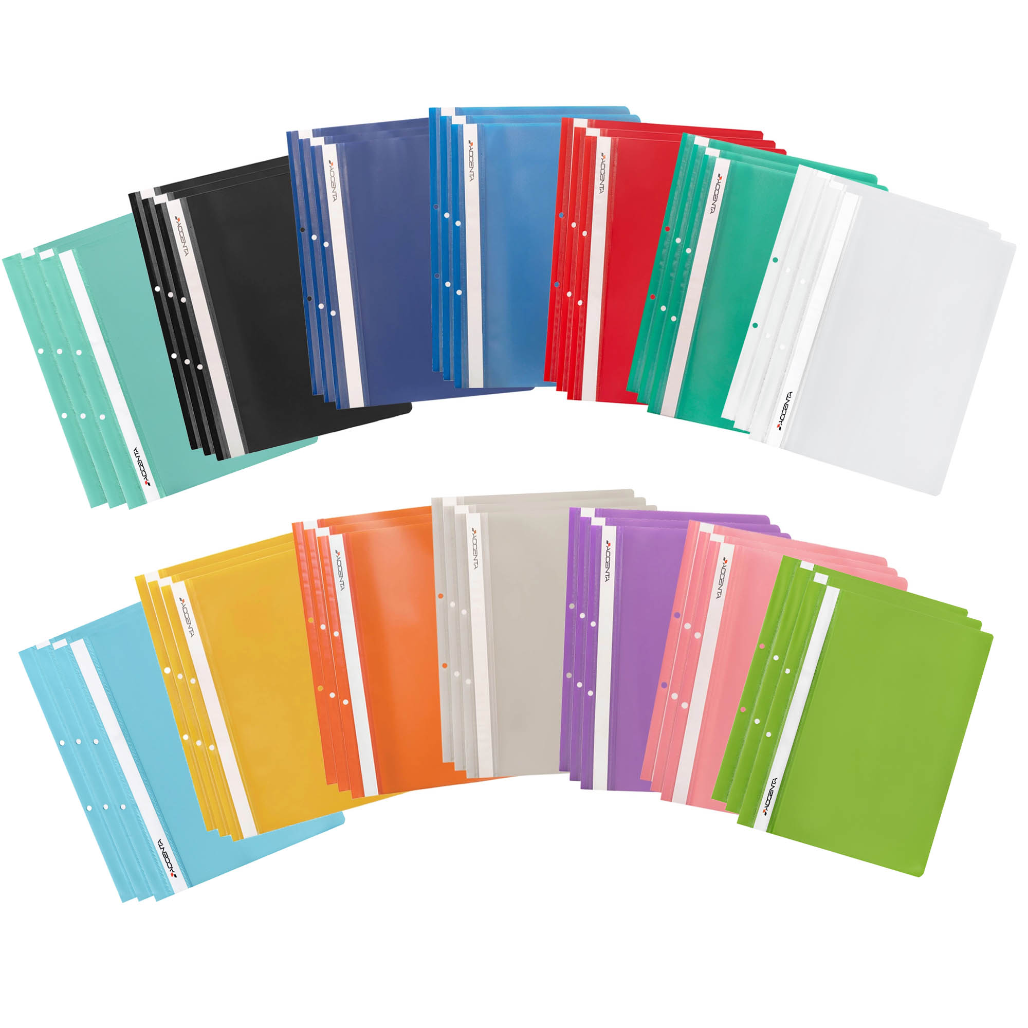 pinknotori出品 Dosar plastic cu sina si gauri ACCENTA, 25 buc/set - Office Direct
