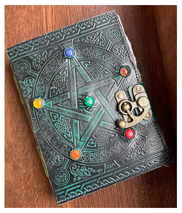 Agenda jurnal vintage piele Krashell KDL-404 Pentagrama