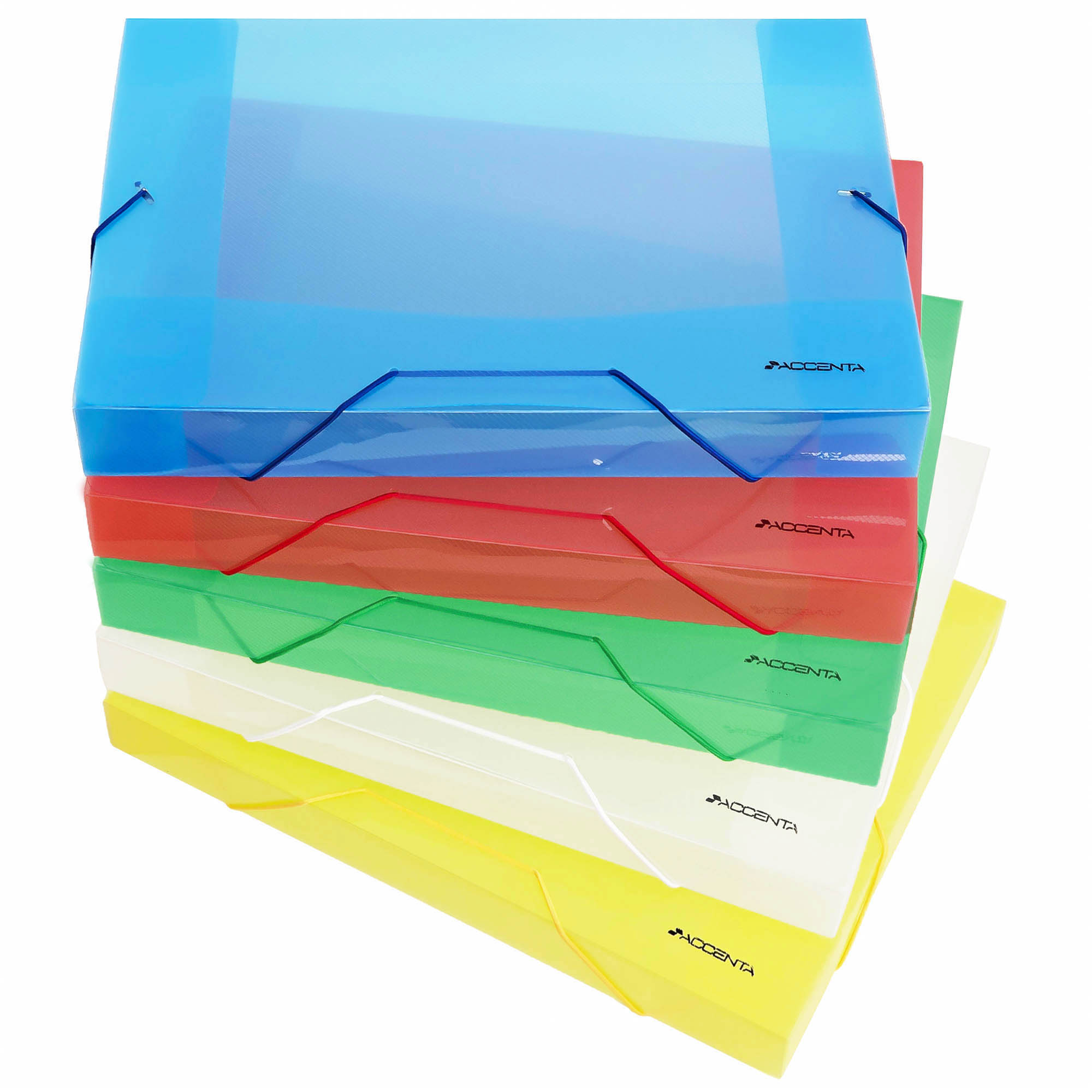 Mapa plastic A4 cu elastic si burduf 40 mm, ACCENTA – Office Direct