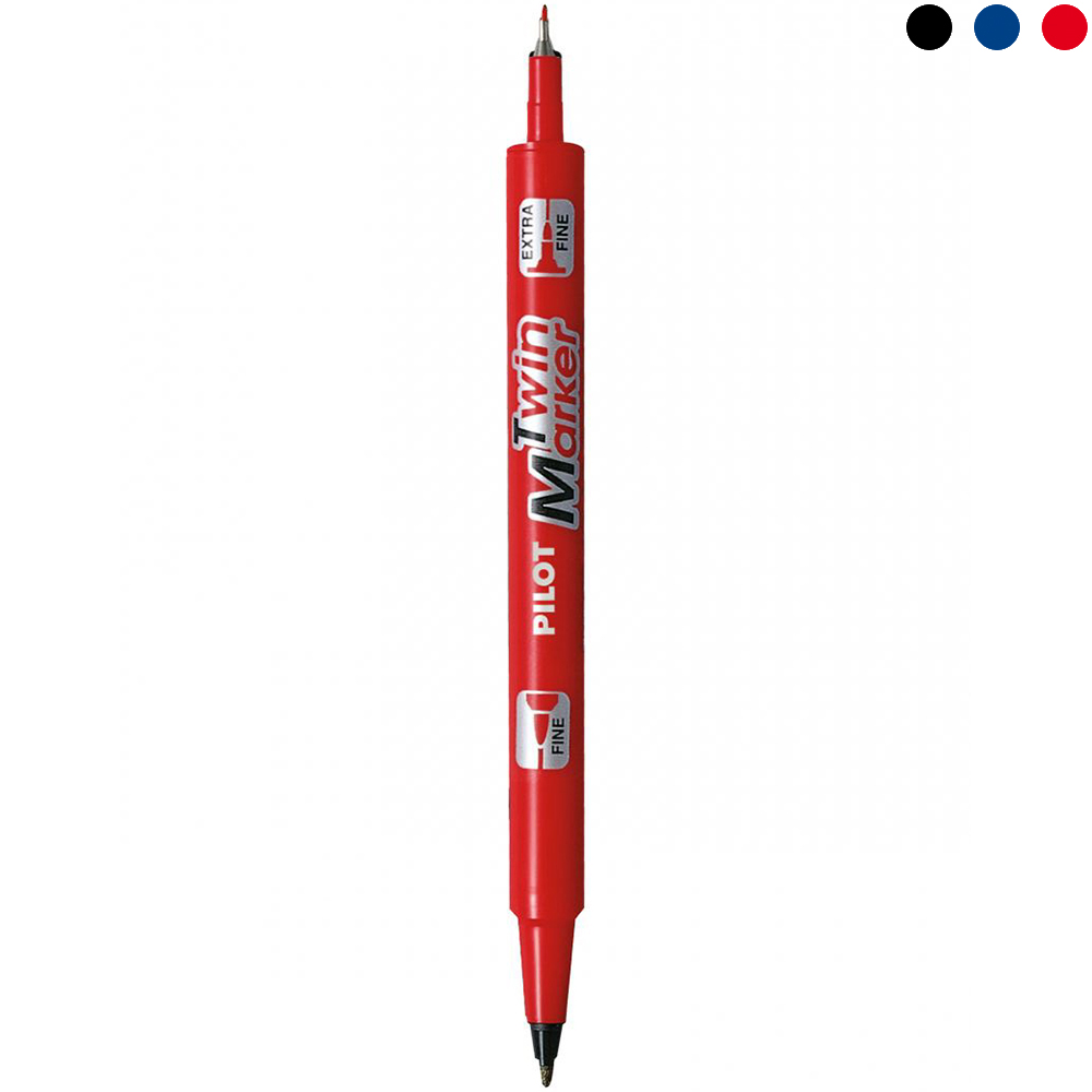 Marker permanent, 2 capete, PILOT Twin Begreen - Office Direct