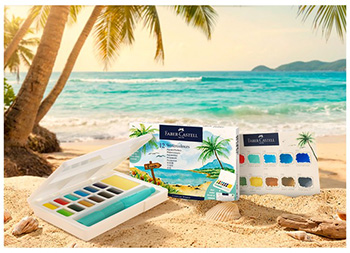 Acuarele FABER-CASTELL Creative Studio Tropical, 12 culori/set Acuarele FABER-CASTELL Creative Studio Tropical, 12 culori/set