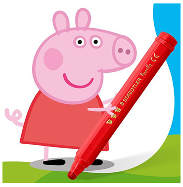 Carioci copii 2 ani STAEDTLER Noris Junior Peppa Pig, 6 culori/set Carioci copii 2 ani STAEDTLER Noris Junior Peppa Pig, 6 culori/set