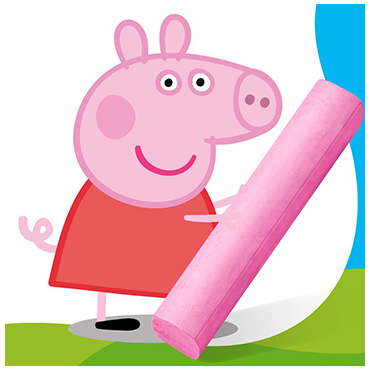 Creta asfalt STAEDTLER Noris Junior Peppa Pig, 6 culori/set