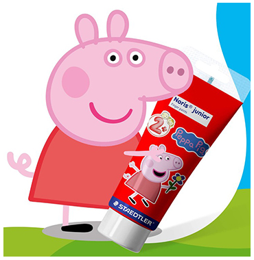 Culori pictura degete STAEDTLER Noris Junior Peppa Pig, 4 buc/set Culori pictura degete STAEDTLER Noris Junior Peppa Pig, 4 buc/set