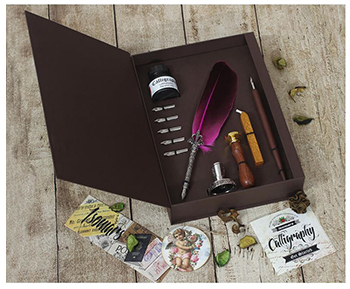 Set caligrafie cu pana ISOMARS Calligraphy KING QPK525