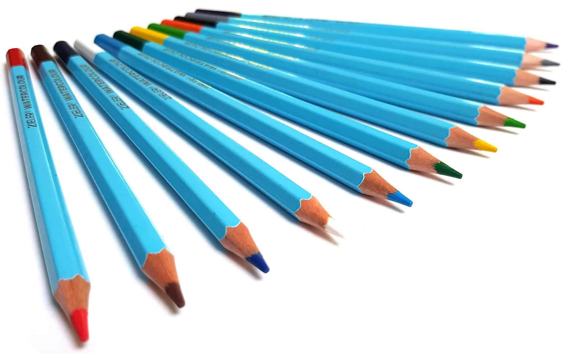 Creioane colorate acuarela ZIELER, 12 buc/set